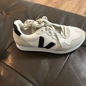 Veja White and Black Athletic Shoes Retro Style